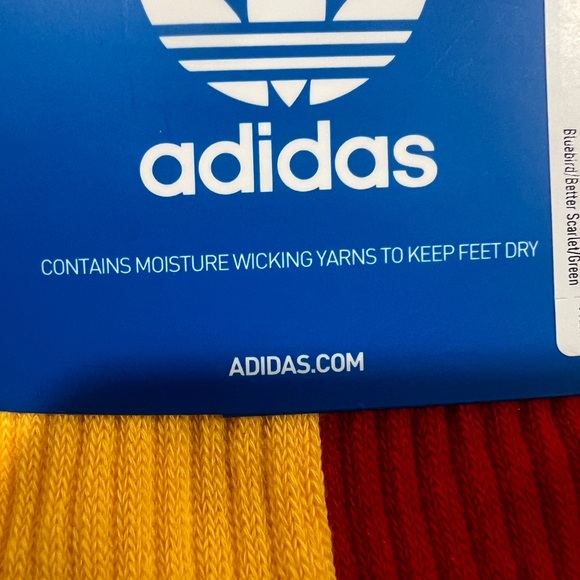 Adidas, 6 Pack Crew Socks, Multicolor - Picture 10 of 12